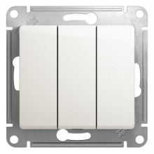 Schneider Electric Glossa с/у без индикации 3кл. белый